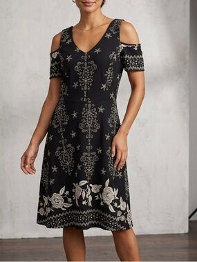 Floral Cold-Shoulder Dress